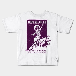 Surfing jesus Kids T-Shirt